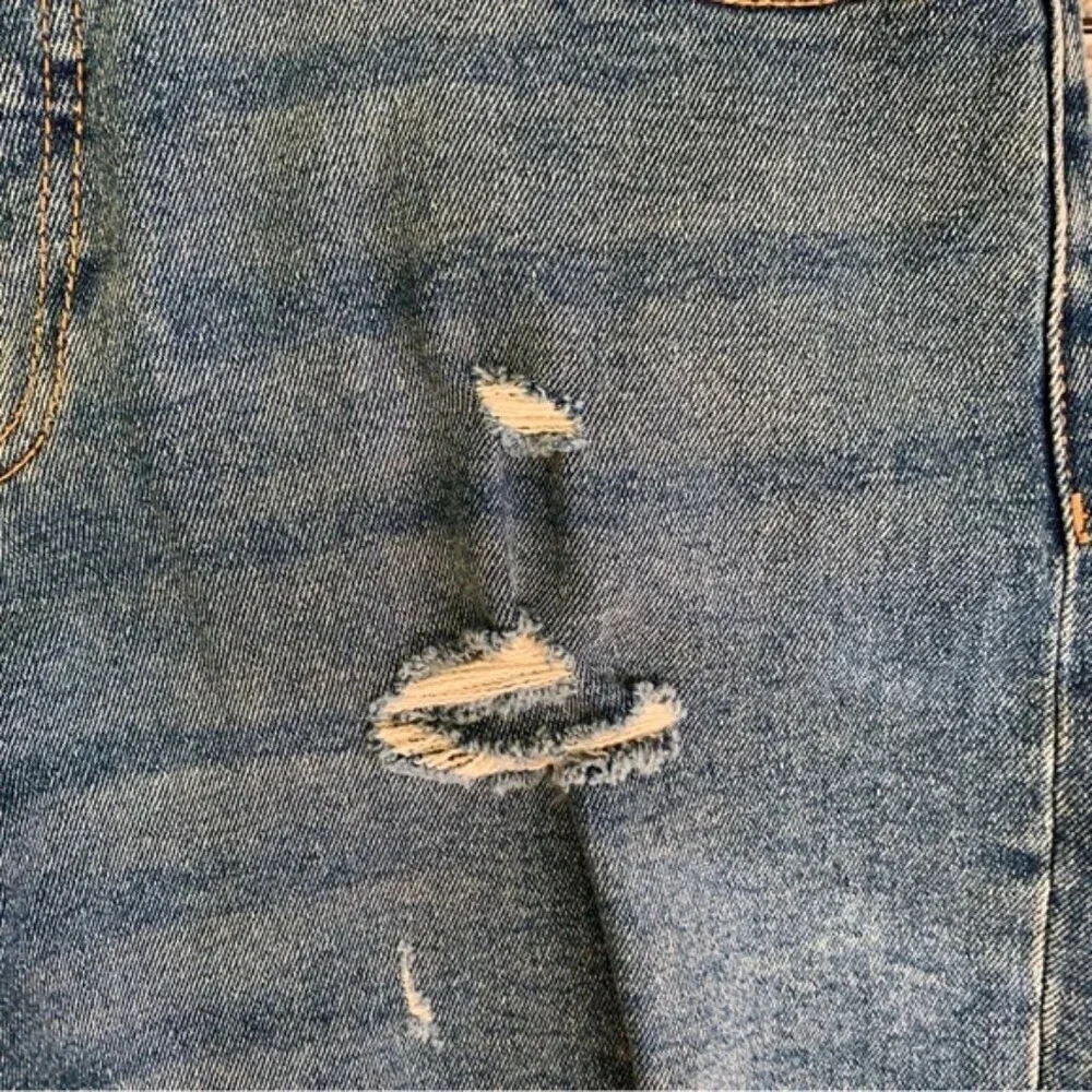 George Distressed Jean Shorts